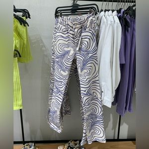 TRENDY ZARA BLUE WAVY PATTERN JEANS